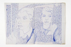 Alasdair Gray, Leaf from Ledger (1962) Photo: Ruth Clark