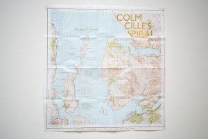 'Map of a Convocation: Raasay', Edwin Pickstone (2013). Letterpress print (gold) on Ordnance Survey map