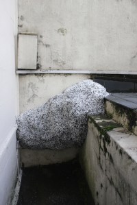 ‘Unbuilt Visitors’ (2013) Rachael Champion. Armature, pebbledash, fixings. HOUSE 3,  Photo: Mat Jenner