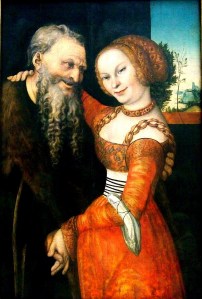 ‘The Unequal Couple’, Lucas Cranach the Elder, (c. 1530). 86.7 x 58.5 cm. Germanisches Nationalmuseum, Nuremberg