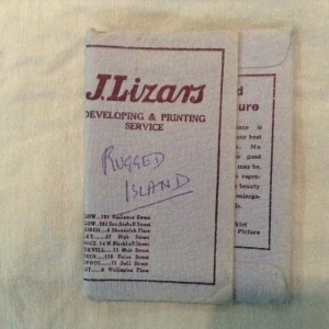 'Rugged Island' photograph holder, Shetland Museum and Archives.