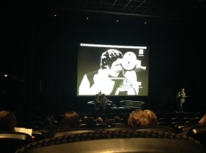 'Real Illuminators' logo, designer Bryn Houghton, at 'Doing Women's Film and Television Histories III: Structures of Feeling' conference, Leicester, 2016