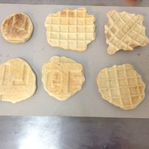 Detail of waffles made, Julien Fargotten Photo: Jenny Brownrigg