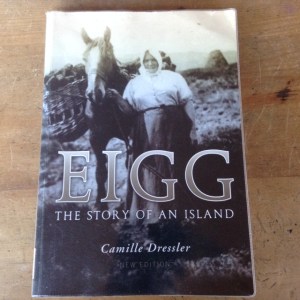 MEM Donaldson's photograph of Ishbel MacQuarrie features on the cover of Camille Dressler's book 'Eigg, The Story of an Island'